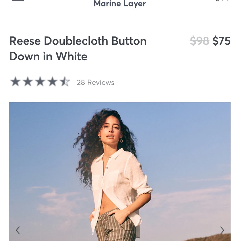 Marine Layer gauze shirt size s